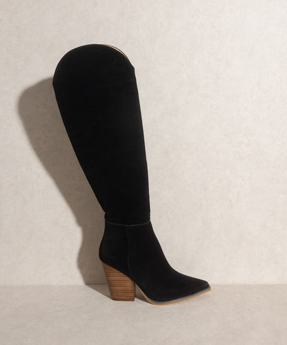 Clara - Knee-High Western Boots