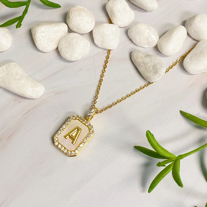 Initial Deco Open Locket Pendant Necklace